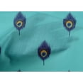 thumbnail image 4 of oneOone Cotton Poplin Fabric Peacock Feather Ikat Decor Fabric Printed BTY 56 Inch Wide, 4 of 4