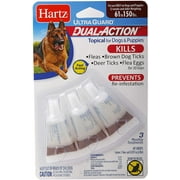 Angle View: Hartz UltraGuard Dual Action Topical Flea & Tick Treatment for Dogs and Puppies - 61-150lbs, 3 Monthly Treatments