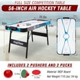 thumbnail image 6 of RayChee 56-inch Air Hockey Game Table with 2X Stronger Motor, Digital Scoreboard, and Accessories-Blue for   Family, 6 of 6