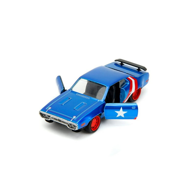 Jada 1972 Plymouth GTX Candy Blue with Red and White Stripes and
