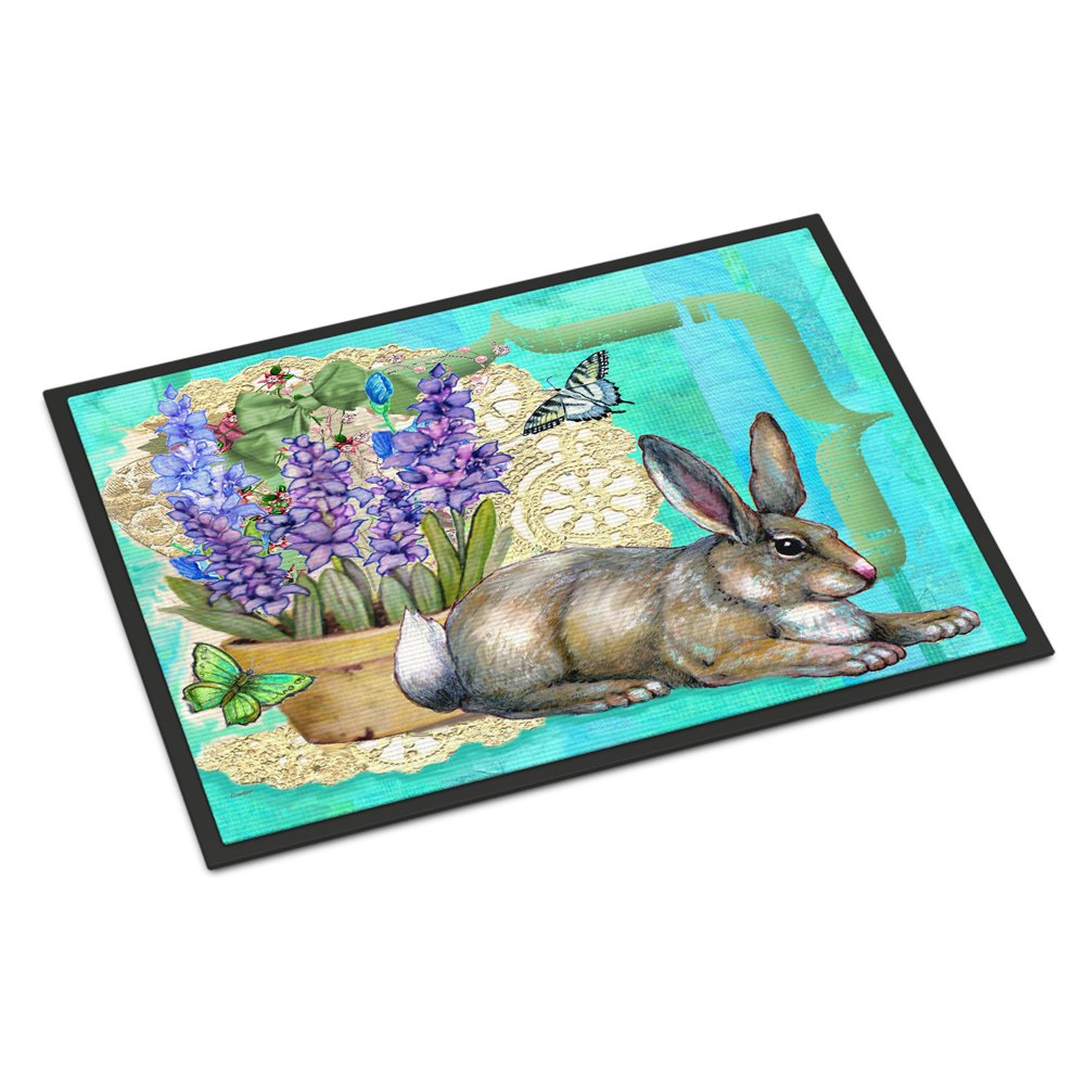 Springtime Easter Rabbit Door Mat