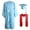 Sky Blue, variant on 2024 Unisex Adult Graduation Gown with Cap and Year Charm Formal Commencement Attire for Men and Women