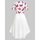 thumbnail image 2 of Vestido Talla Extra con Estampado de Mariposa Rosegal  Vestidos Estampados Tallas Grandes, 2 of 5