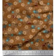 thumbnail image 1 of Soimoi Poly Georgette Fabric Horse & Clematis Floral Fabric Prints By Yard 52 Inch Wide, 1 of 1