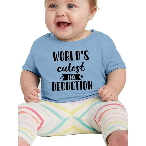 Smartprints Infants Graphic Tee - World's Cutest Tax Deduction - Regular Fit 100% Cotton