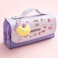 thumbnail image 5 of BESEW7 Large Capacity Pencil Case Pouch Pen Holder for Home Office Use Cute Marker Case with Compartments, Large Pencil Pouch Organizer, Special Pencil Box Pink, 5 of 9