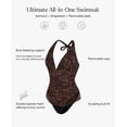 thumbnail image 4 of Traje de baño Popilush de una pieza para mujer, control de barriga, leopardo, 4 of 5