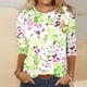 thumbnail image 1 of Fiudx Ofertas Flash Artículos En Oferta Camiseta Estampada a La Moda para Mujer, Blusa de Mangas 3/4, Tops Informales con Cuello Redondo, 1 of 4