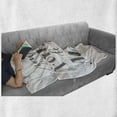 thumbnail image 6 of You will Forever Be My Always Soft Flannel Fleece Throw Blanket, Love Inspiratations Words with Brushstrokes, Cozy Plush for Indoor and Outdoor Use, 50" x 70", Dark Blue Grey White, by Ambesonne, 6 of 6