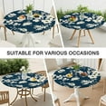thumbnail image 7 of Round Picnic Table Cloth 100% Waterproof & Oil Proof, Elastic Fitted Table Cover for 36"-44" Round Tables, for Dining, Camping, Outdoor, 7 of 7