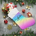thumbnail image 6 of Custom Christmas Stockings Rainbow Glitter Galaxy Christmas Presonalized Large Stocking Sock, Set of 1 Xmas Party Winter Decor Candy Bag Gift, 17.7 Inch, 6 of 7