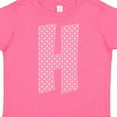 thumbnail image 4 of Inktastic Pink and White Polka Dots Letter H Boys or Girls Toddler T-Shirt, 4 of 5