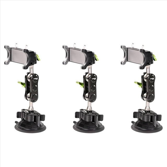 3X LanParte Soporte para TeléFono Soporte para TeléFono para AutomóVil Estabilizador para TeléFono Selfie Stick Soporte Giratorio de 360°