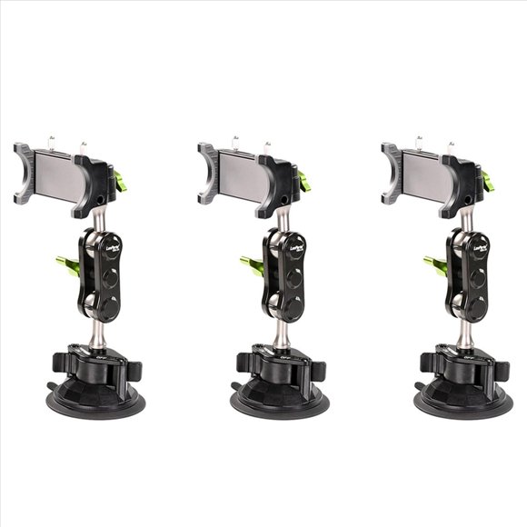 3X LanParte Soporte para TeléFono Soporte para TeléFono para AutomóVil Estabilizador para TeléFono Selfie Stick Soporte Giratorio de 360°