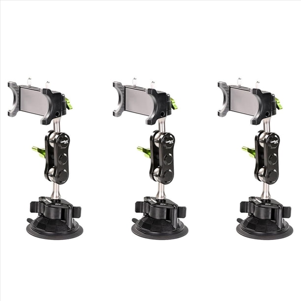 3X LanParte Soporte para TeléFono Soporte para TeléFono para AutomóVil Estabilizador para TeléFono Selfie Stick Soporte Giratorio de 360°