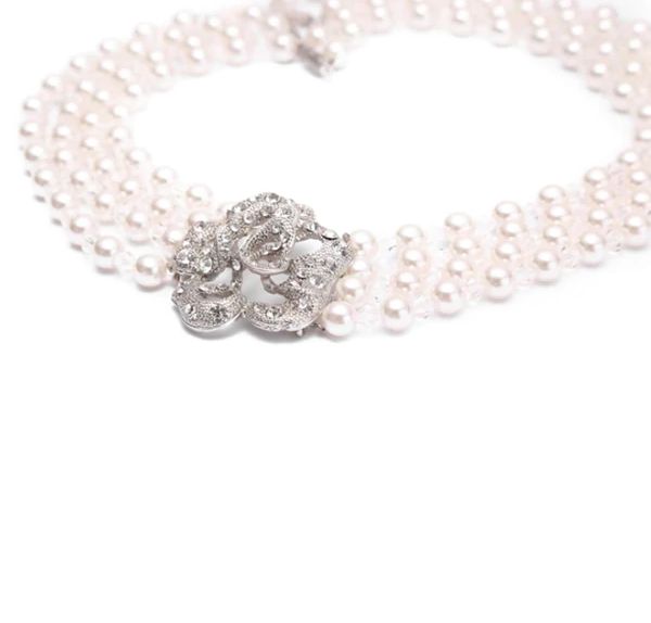 Mini Holly 4 Strand Pearl Necklace 