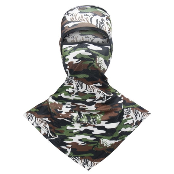 Camo Balaclava with Neck Gaiter Mesh Breathable Hunting Fishing Mask for Outdoor Tactical Camping Sports Hiking Travel