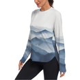 thumbnail image 2 of FORMRS Womens Long Sleeve Shirts UPF 50+ Sun Protection Quick Dry Fishing Hiking Tops, Size S-2XL, Watercolor Mountains, 2 of 8