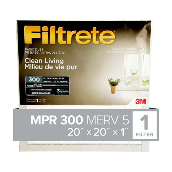 Filtre de base antipoussière « Milieu de vie pur » Filtrete(MC), MPR 300