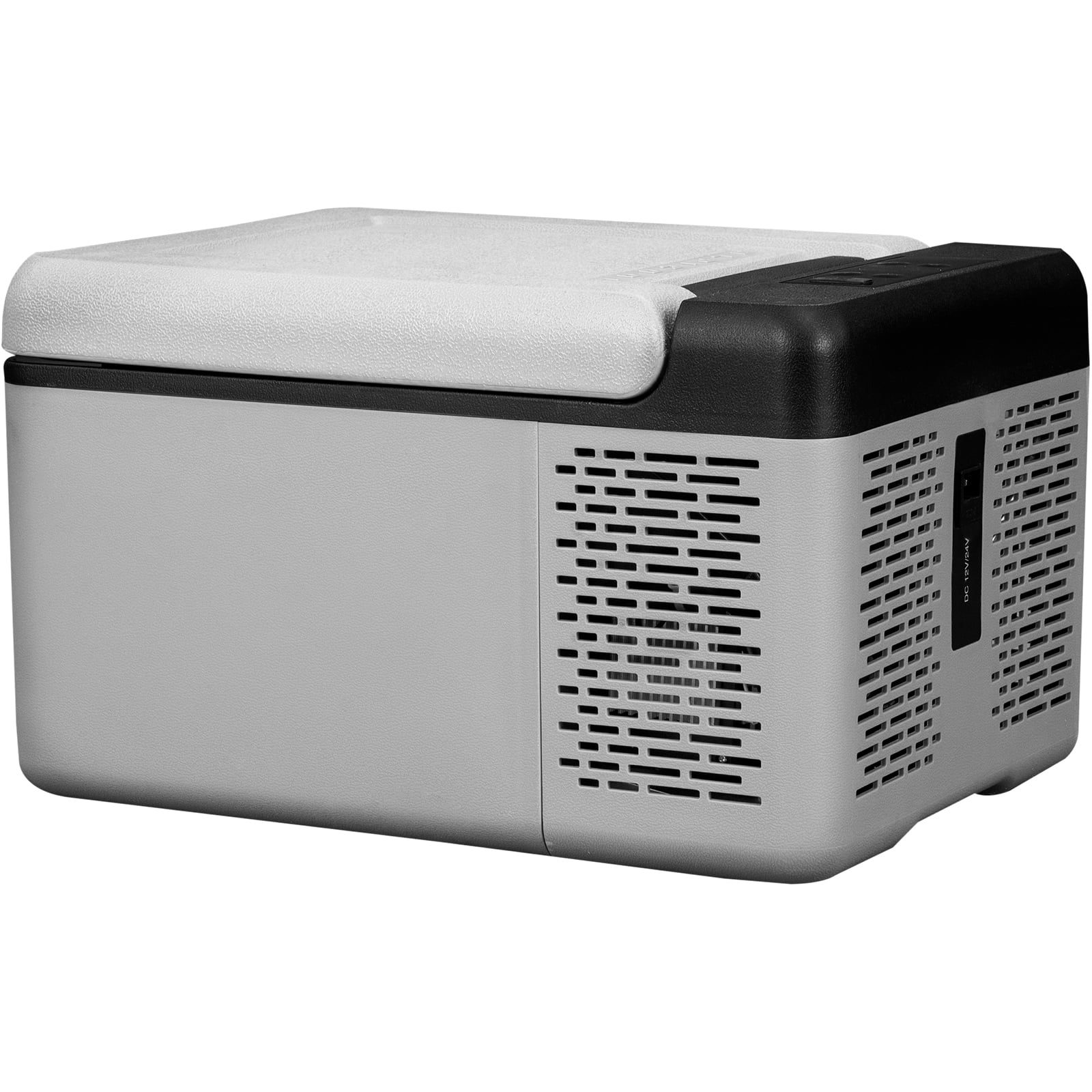 Promounts Dual Zone Refrigerator with Freezer 55Liter, Portable Fridge for Camping 12-24V DC Car, 110-220V