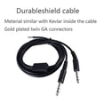 thumbnail image 2 of Seitruly Auriculares de aviación de 2 metros, Cable en forma de Y de repuesto para auriculares de avión de doble enchufe chapados en oro Teléfono y Comunicación, 2 of 6