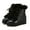 Black, variant on Woobling Women Winter Boot Plush Lined Snow Boots Faux Fur Hidden Wedge Booties Non-slip Shoes Walking Warm Lace Up Ankle Bootie White 7.5