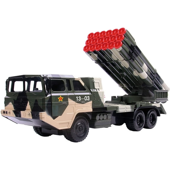 Big Daddy Military Missile Transport Army Truck Defence System 18 Long Range Missile Jungle Camouflage Toy Truck, Military Missile Transport Toy Truck To Serve And.., By Visit the Big Daddy Store