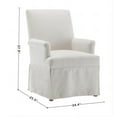 thumbnail image 2 of Wovenbyrd Classic Covered Parsons Dining Arm Chair, Wood Frame, Polyester - Cream, 2 of 5
