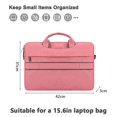thumbnail image 2 of Bolso para ordenador portátil, maletín de negocios de 15,6 pulgadas, bandolera de hombro repelente al agua, bolso para ordenador, trabajo, oficina y viajes, 2 of 5