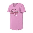 thumbnail image 2 of Girl's Youth New Era  Pink New York Islanders Flip Sequin V-Neck T-Shirt, 2 of 6