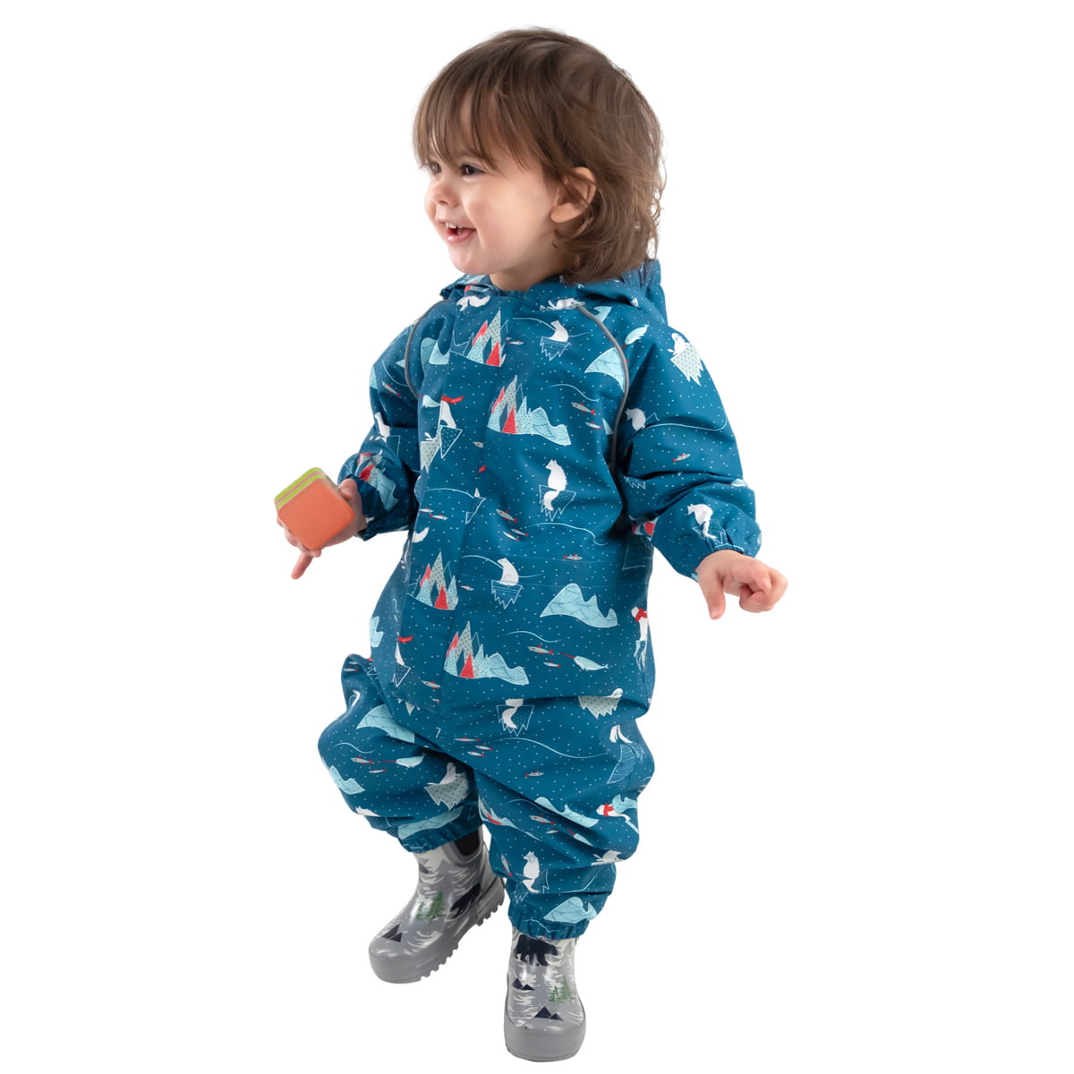 JAN & JUL Waterproof One-Piece Puddle-Dry Rain Play-Suit for Baby Toddler and Kids