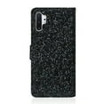 thumbnail image 2 of Allytech Samsung Galaxy Note 10 Plus, Glitter Bling Design PU Leather Folding Stand Shockproof Hand Strap Magnetic Credit Cards Slots Wallet Case Flip Cover for Samsung Galaxy Note 10 Plus, Black, 2 of 9