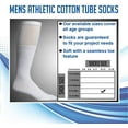 thumbnail image 2 of 24 Pairs Of Yacht & Smith 28 Inch Wholesale Men's Long Tube Socks, Cotton Sport Tube Socks Size 10-13 (White), 2 of 7