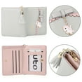 thumbnail image 2 of UTO Girls Wallet Small Card Holder Ladies Cute Wallets Purse Vegan Leather Coins Zipper Pocket with Unicorn Pendant Tassel(Grey), 2 of 6