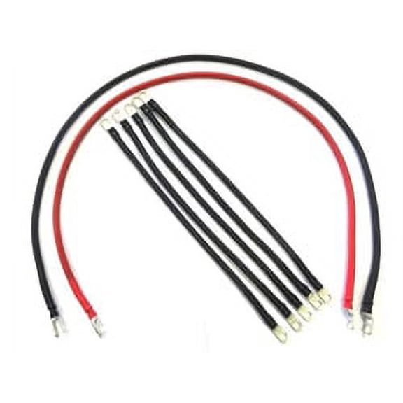 AC/DC Wire And Supply 2 Awg HD Golf Cart Battery Cable 7 pc Set Club Car DS IQ Set U.S.A MADE