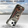 thumbnail image 6 of For Apple iPhone 17 Pro Max 6.9" Phone Case Wallet With Card Holder,PU Leather Case,Ring Holder Kickstand Magnetic Protective Women Men Cover With Shoulder Strap,Green,For iPhone 17 Pro Max, 6 of 10
