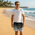 thumbnail image 6 of Puztloy Men’s Hawaiian Swim Trunks Summer Beach Lightweight Mesh Lining Bathing Suit for Men,Elastic Waist Drawstring Mens Swim Shorts with Pockets, 6 of 7