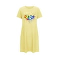 thumbnail image 4 of Censtreet Nightgowns for Women Pleated Sleep Shirts Short Sleeve Night Shirts Night Gown Ladies Sleep Dress, 4 of 5