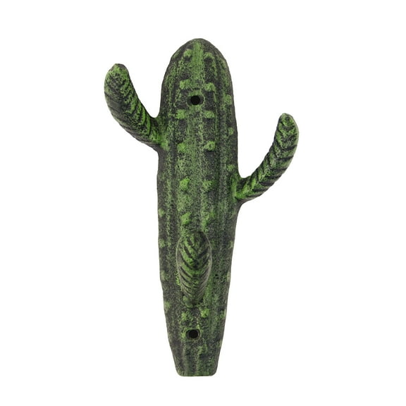 Western Green Cactus Wall Mount Triple Hook Boho Coat Hat Rack Storage Hanger Rustic Bedroom Home Decor