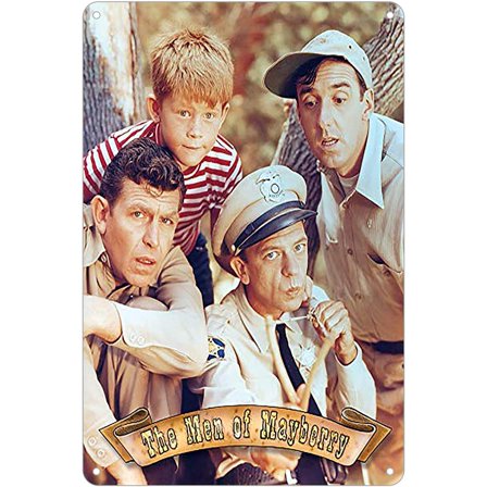 Andy Griffith Show Men of Mayberry Cast Retro Classic TV Wall Art Decor Metal Tin Sign 8 x 12 inches