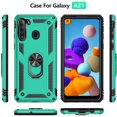 thumbnail image 2 of Galaxy A21 Case, Samsung A21 Case, with HD Screen Protector, FYBTO [Military Grade] Ring Car Mount Kickstand Hybrid Hard PC Soft TPU Shockproof Protective Case for Samsung Galaxy A21 (Red), 2 of 5