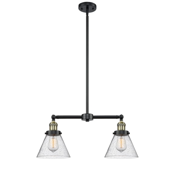 Innovations  209BABG44LED  LED Chandelier  Franklin Restoration  Black  Brass
