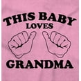 thumbnail image 2 of This Baby Loves Grandma Two Thumbs Romper Boys or Girls Infant Baby Brisco Brands 18M, 2 of 6
