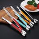 thumbnail image 1 of 4 pinzas de cocina de acero inoxidable, pinzas para servir para cocinar, pinzas de metal para alimentos de 10.0 in con agarre cómodo antideslizante, pinzas de cocina antiadherentes para barb, 1 of 5