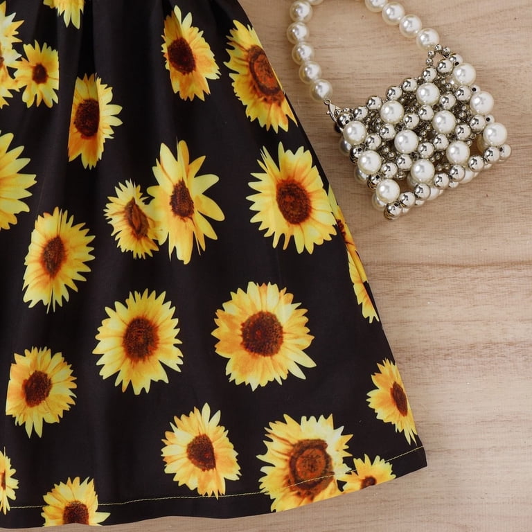 chinese dress ladies Casual Dresses for Women with Pocket 3/4 Bubble Sleeve Deep V-Neck Sunflower  Print Floor Length Colorful Maxi Dress with Belt at Amazon Women's Clothing  store