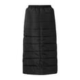 thumbnail image 5 of XIAONU Warm Quilted Skirt For Women Maxi Zip Closure Pocketed Skirt Insulated Stylish Cold Weather Skirts, 5 of 7