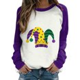thumbnail image 1 of Gibobby Sudadera Mujer Moda Camisa de manga larga para mujer Carnival Sudadera morada (Blanco, XXL), 1 of 5