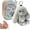 Light Grey, variant on Adorable Bunny Keychain with Tin Box, Soft Fluffy Plush Rabbit Keychain, Cute Easter Gift for Bag Decoration and Keys