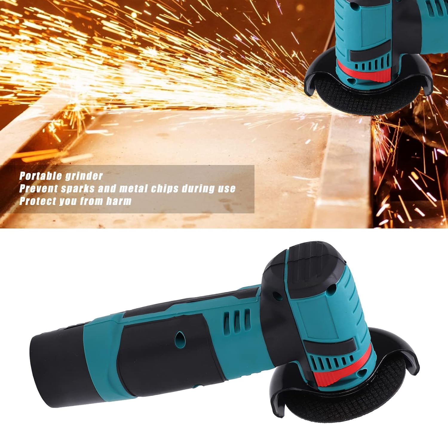 12V Brushless Angle Grinder Multifunctional Rechargeable Handheld Polisher Electric Cutting Grinding Tool US Plug AC 100-240V for Metal Wood DIY Projects (US Plug 1 Battery)