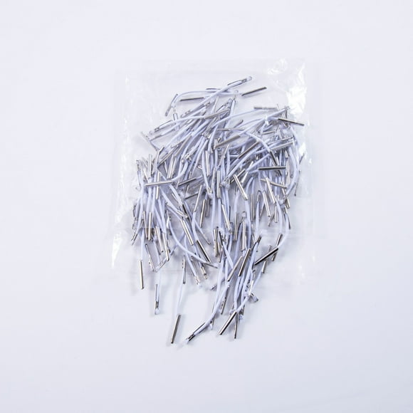 KAKOWELY 100 Pcs Bandes Élastiques Barbelées avec Extrémités en Métal pour Fabrication de Masques et Reliure de Livres Sangle Élastique Ajustable pour Couture Bricolage Artisanat et Fixation de Chapeaux,1.85x"X0.08"X0.06 Pouces